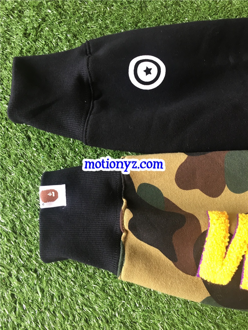 A Bathing Ape Bape Shark Black Camo Hoodies